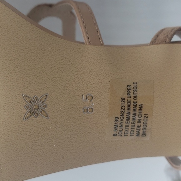 1087- BCBGENERATION Joliny Tan Rainbow Colors Women's Sandals Size 8.5 M NWT - Picture 11 of 11